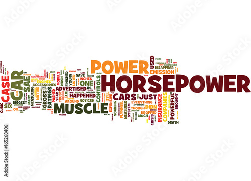 THE DEATH OF THE MUSCLE CAR MY FIRST CASE Text Background Word Cloud Concept