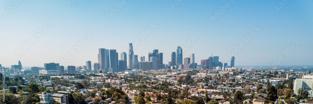 Naklejka premium Widok z drona w Los Angeles