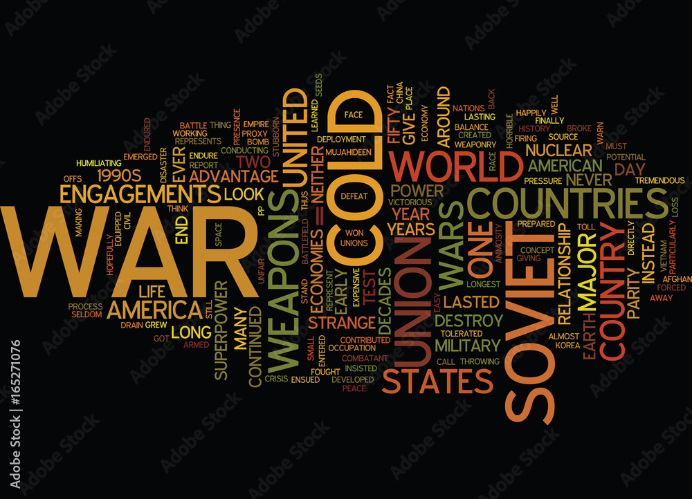 THE COLD WAR Text Background Word Cloud Concept Stock Vector | Adobe Stock