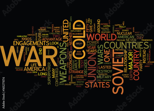 THE COLD WAR Text Background Word Cloud Concept