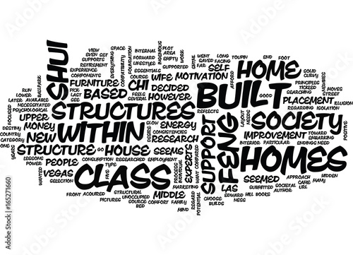 THE CHI OF NEW HOMES FENG SHUI NESS AND DESTINY Text Background Word Cloud Concept