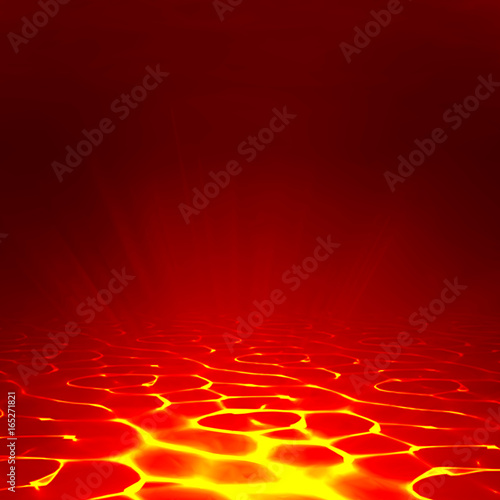 Vector lava background. Abstract lava wallpaper red flame illustration. Volcanic burn of magma. Burnt ground