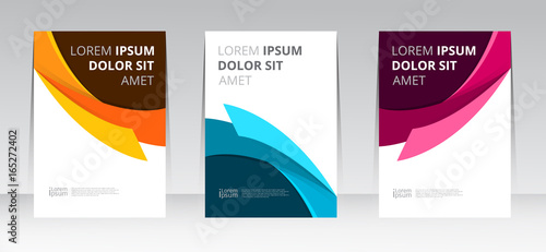 Vector abstract design cover report layout brochure poster template.