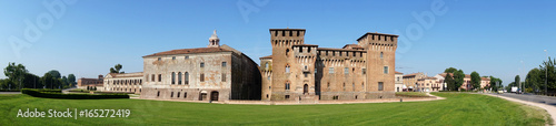 Panoramic view of the medieval St George Castle in Mantua (Mantova), Italy