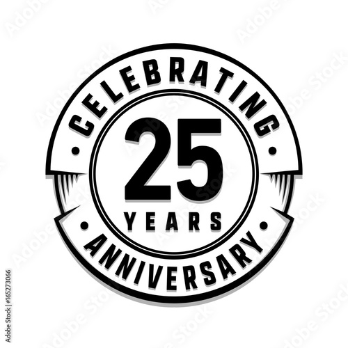 25 years anniversary logo template. Vector and illustration.
