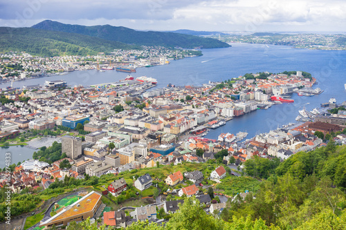 Blick auf Bergen, Norwegen © ThomBal
