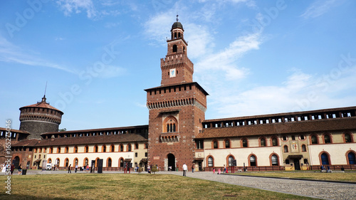 Sforza Castle in Milan, Italy. The castle was built in the 15th century by Francesco Sforza, Duke of Milan photo
