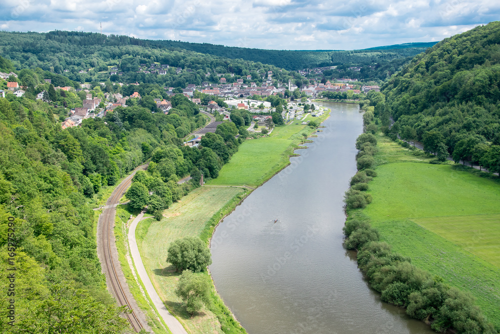 Der Weserskywalk bei Bad Karlshafen Der Weserskywalk bei Bad Karlshafen