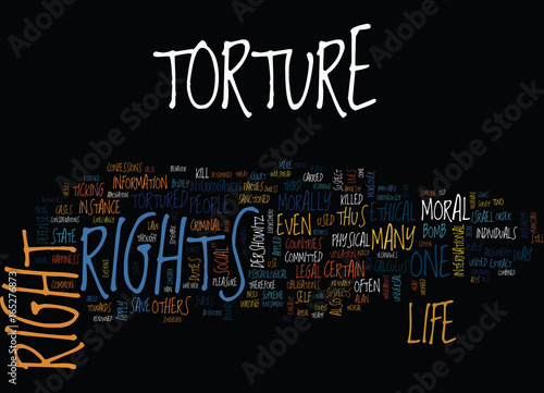 THE ARGUMENT FOR TORTURE Text Background Word Cloud Concept