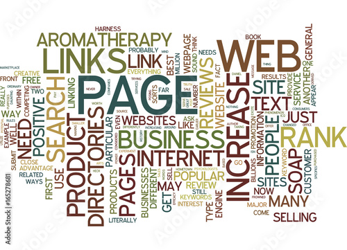 TEXT LINKS AND PAGE RANK Text Background Word Cloud Concept