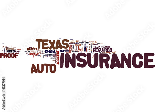 TEXAS AUTO INSURANCE FAQ Text Background Word Cloud Concept