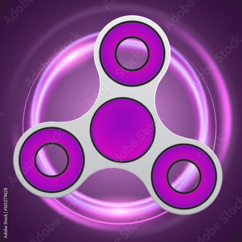 Fidget spinner, hand spinner illustration on abstract background