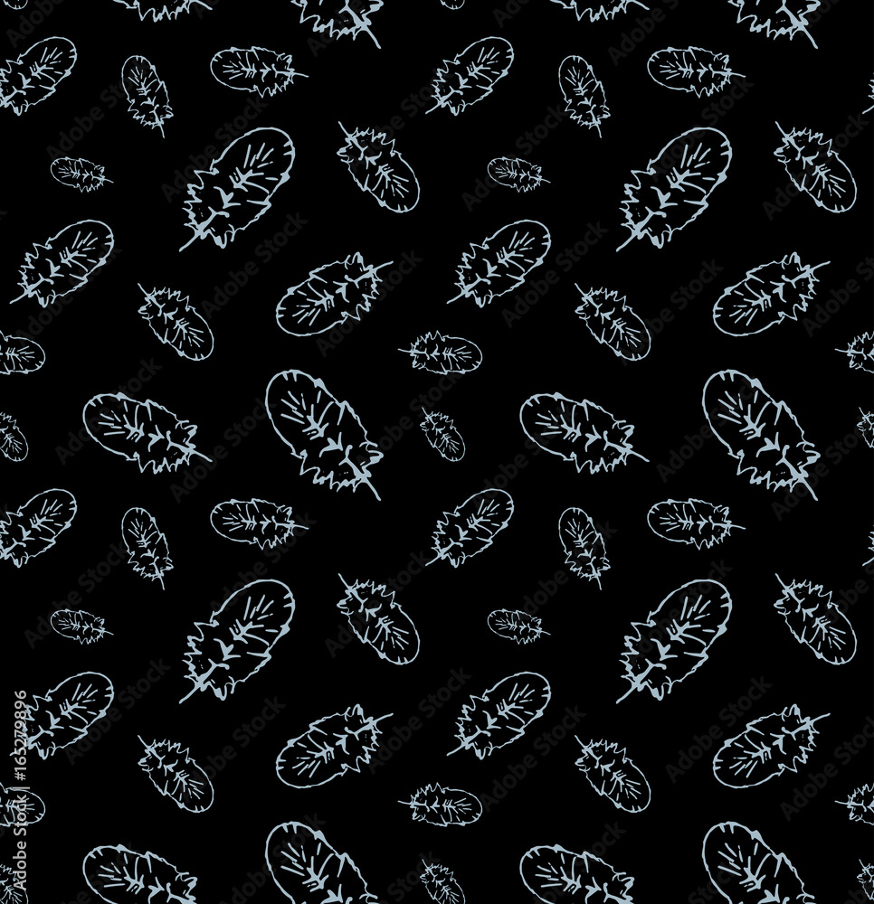 hand drawn seamless pattern with plumes of birds, vintage theme hand drawn seamless pattern with plumes of birds, vintage theme