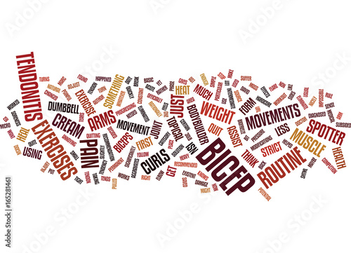 TENDONITIS AND THE EFFECTS ON YOUR ROUTINE Text Background Word Cloud Concept