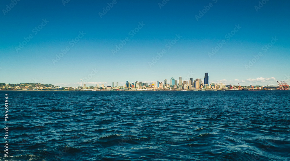Seattle City Skyline from Elliott Bay