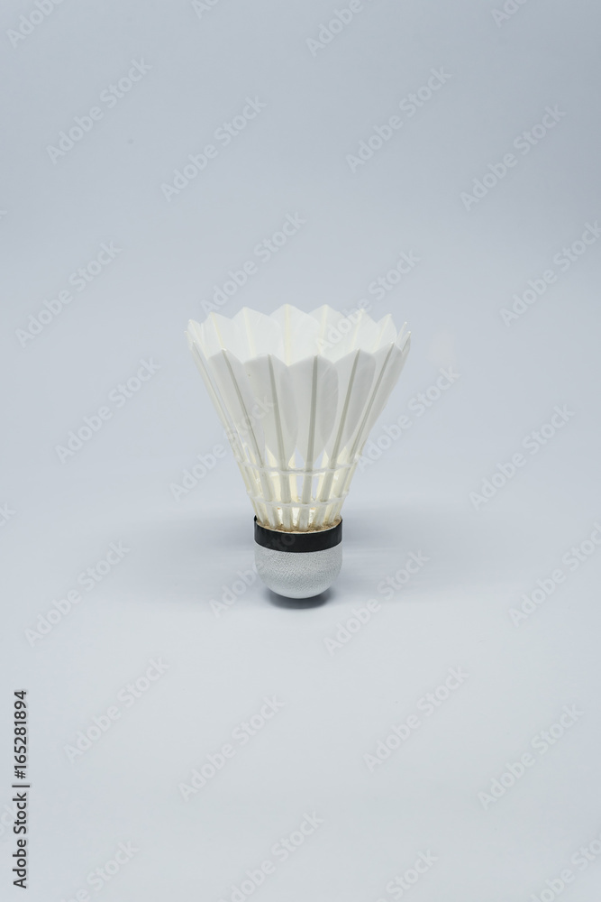 Shuttle Cock, Badminton Isolate in white Background Shuttle Cock, Badminton Isolate in white Background
