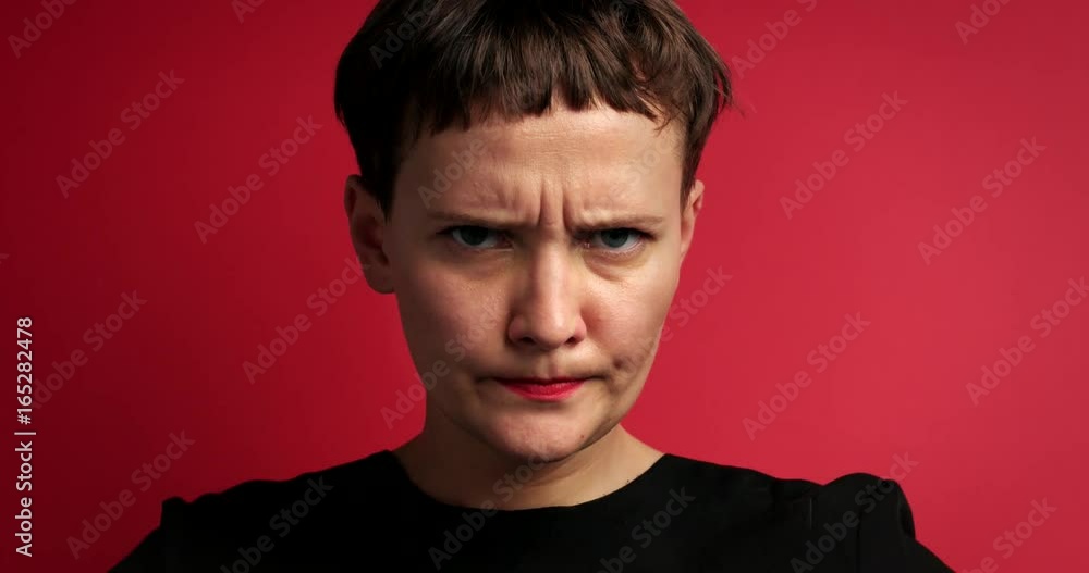 serious and angry woman's portrait serious and angry woman's portrait
