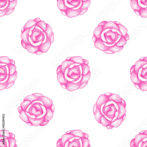 Watercolor pattern with roses