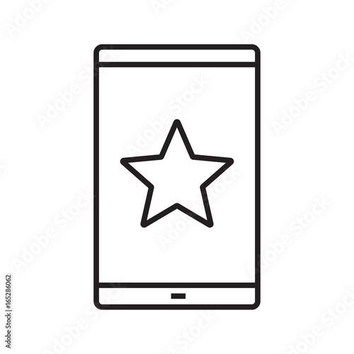Smarphone bookmark linear icon