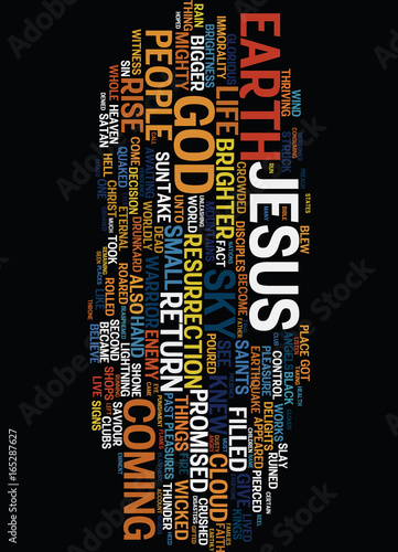 Slika na platnu MIGHTY WARRIOR CRUSHED ENEMY Text Background Word Cloud Concept