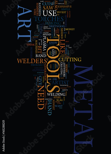 METAL ART TOOLS Text Background Word Cloud Concept