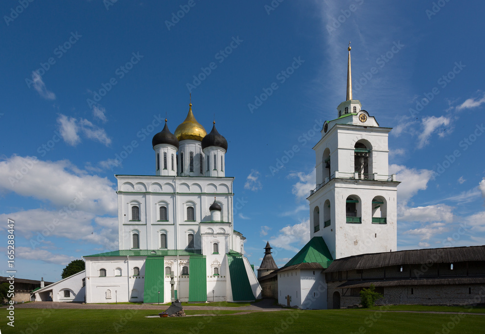 Pskov Krom (or Pskov Kremlin) and The Trinity Cathedral, Russia