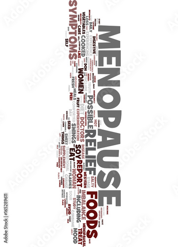MENOPAUSE RELIEF Text Background Word Cloud Concept