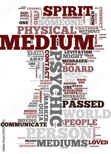 MEDIUMS Text Background Word Cloud Concept