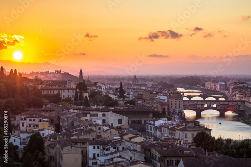View of the Florence at sunset, Italy © robertdering