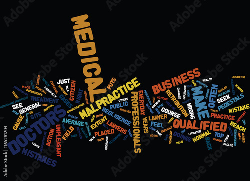 MEDICAL MALPRACTICE YOU ARE NOT HELPLESS Text Background Word Cloud Concept