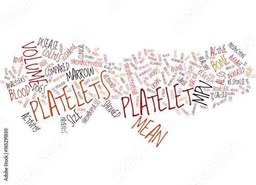 MEAN PLATELET VOLUME Text Background Word Cloud Concept