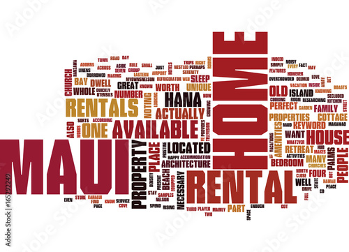 MAUI HOME Text Background Word Cloud Concept
