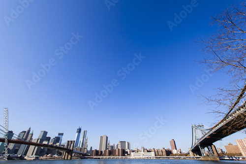 Brooklyn & Williamsburg Bridges and Manhattan Skyline