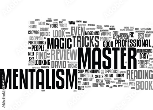 MASTER MENTALISM REVIEW GOOD OR BAD Text Background Word Cloud Concept
