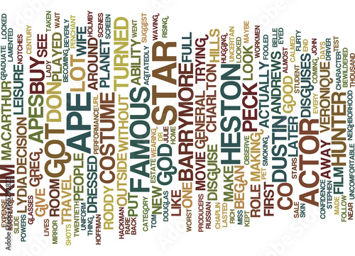 MASTERS OF DISGUISE Text Background Word Cloud Concept photo