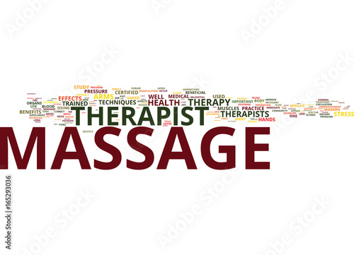 MASSAGE THERAPIST Text Background Word Cloud Concept