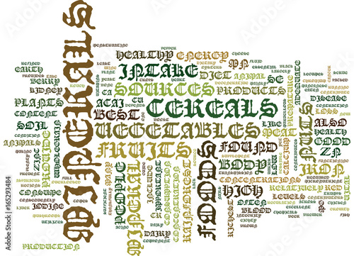 MARVELLOUS MINERALS Text Background Word Cloud Concept