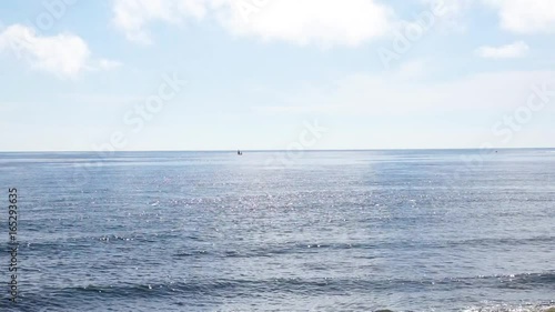 Ocean yacht and sunlight