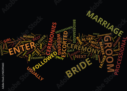 MARRIAGE CEREMONIES Text Background Word Cloud Concept