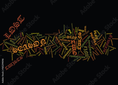 LOST SEASON TWO Text Background Word Cloud Concept