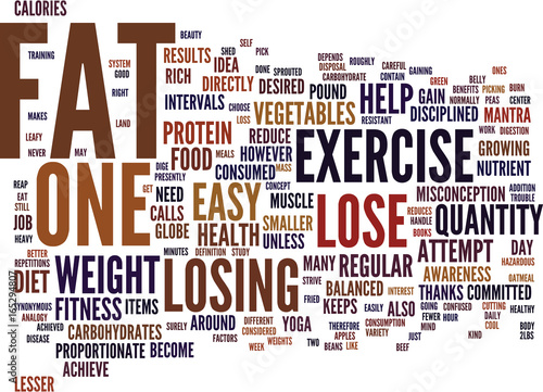 LOSE THAT BELLY AND GET FIT Text Background Word Cloud Concept