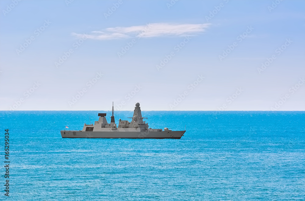 Air-defence Destroyer in the Sea