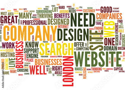 LONDON WEB DESIGN Text Background Word Cloud Concept