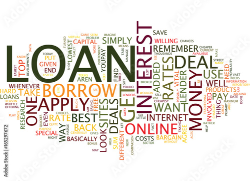 LOAN Text Background Word Cloud Concept