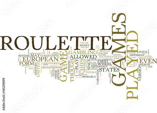 LIVE ROULETTE GAMES Text Background Word Cloud Concept