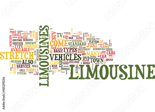 LIMOUSINE SERVICES Text Background Word Cloud Concept