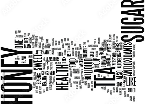 LIKE YOUR TEA SWEET ADD HONEY INSTEAD OF SUGAR Text Background Word Cloud Concept