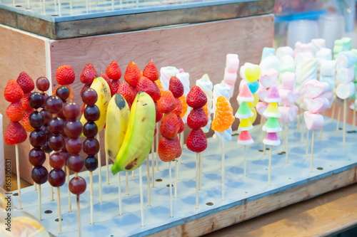 Traditional Thai Dessert  at street food photo