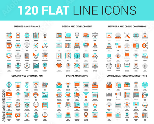 Flat Line Web Icons