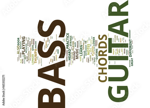 LET S HEAR EM BASS GUITAR CHORDS Text Background Word Cloud Concept